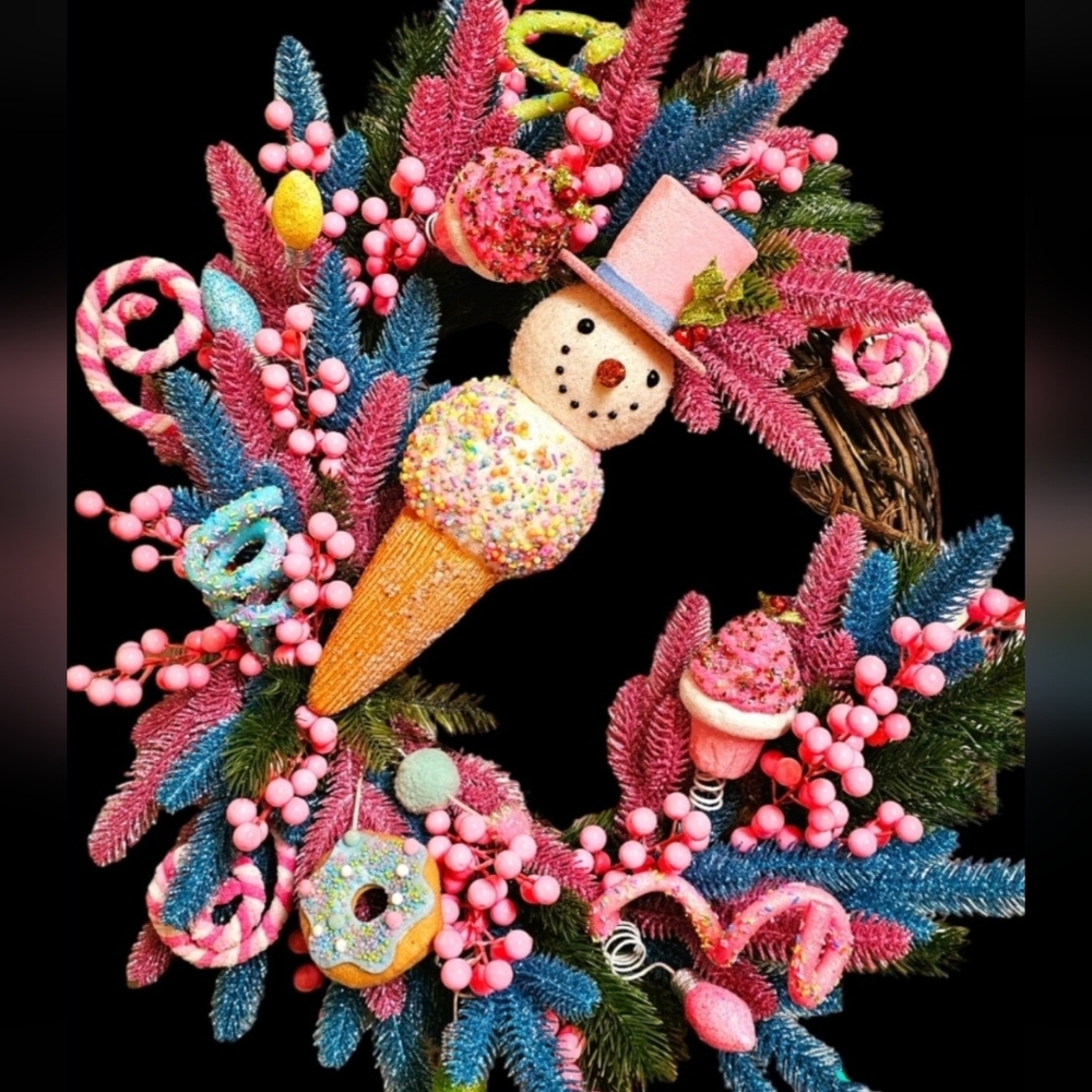 Whimsical Christmas wreath